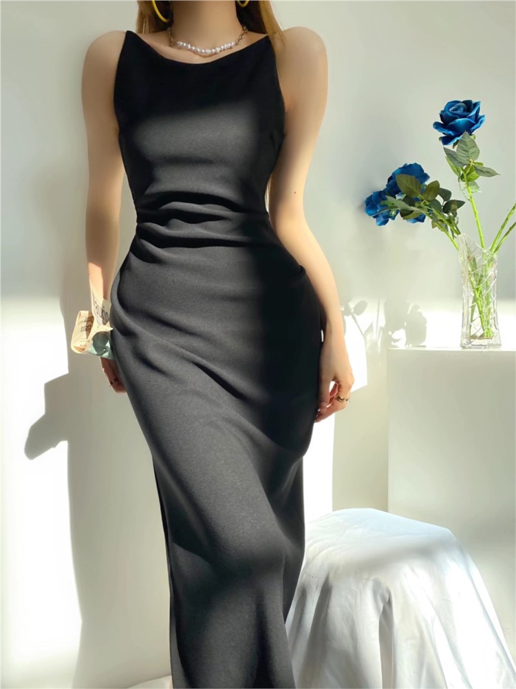 Summer New Sexy Sleeveless Strap Midi Dress Women Elegant Bodycon Birthday Party White Vestidos Female Chic Robe Clothes