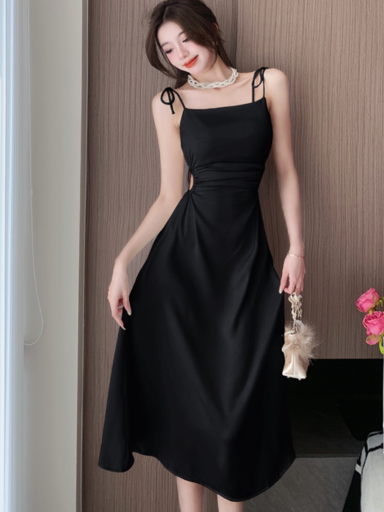 Summer Elegant Sexy Hollow Out Sleeveless Dress Women Chic Birthday Evening Party Vestidos Female Slim Clothing