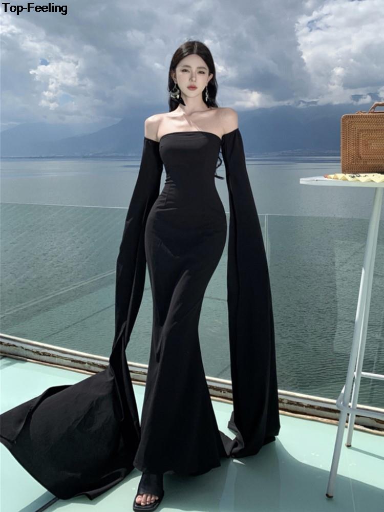 Elegant Bodycon Designer Evening Party Dresses Sexy Hollow Out Backless Wedding Robe Women Summer Solid Formal Occasion Dress